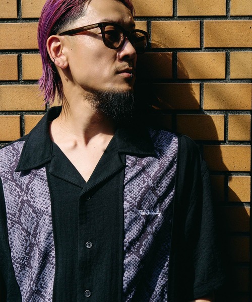 Subciety（サブサエティ）の「Patterned panel shirt（シャツ/ブラウス・メンズ・ブラック/ブラック系その他/ブラック系その他2・SMALL/MEDIUM/LARGE/X-LARGE）」の11枚目の写真