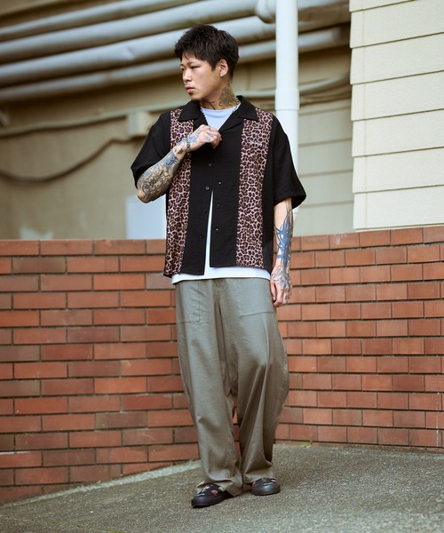 Subciety（サブサエティ）の「Patterned panel shirt（シャツ/ブラウス・メンズ・ブラック/ブラック系その他/ブラック系その他2・SMALL/MEDIUM/LARGE/X-LARGE）」の17枚目の写真