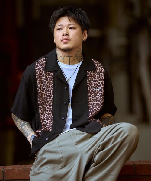Subciety（サブサエティ）の「Patterned panel shirt（シャツ/ブラウス・メンズ・ブラック/ブラック系その他/ブラック系その他2・SMALL/MEDIUM/LARGE/X-LARGE）」の13枚目の写真