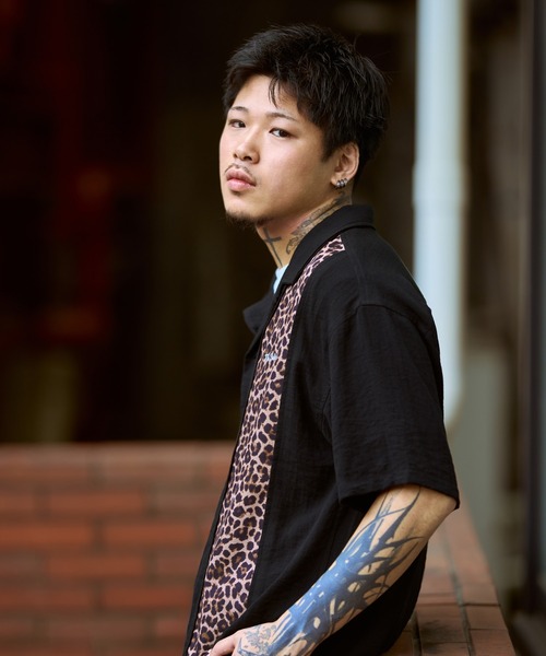Subciety（サブサエティ）の「Patterned panel shirt（シャツ/ブラウス・メンズ・ブラック/ブラック系その他/ブラック系その他2・SMALL/MEDIUM/LARGE/X-LARGE）」の15枚目の写真