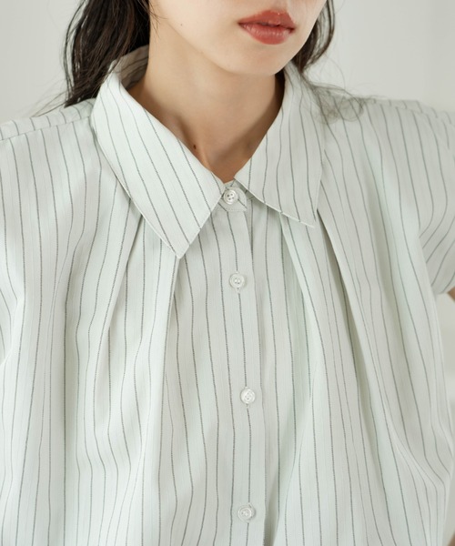 hinari（ヒナリ）の「2wayバルーンシャツ(襟取り外し可能)（シャツ/ブラウス・レディース・ライトブルー/ホワイト・FREE）」の20枚目の写真