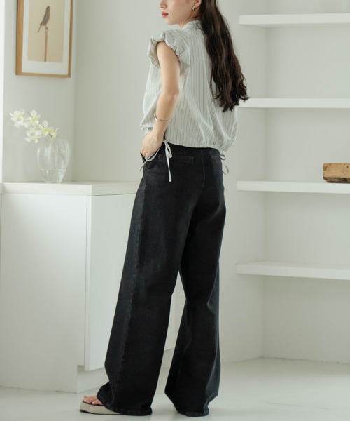 hinari（ヒナリ）の「2wayバルーンシャツ(襟取り外し可能)（シャツ/ブラウス・レディース・ライトブルー/ホワイト・FREE）」の13枚目の写真