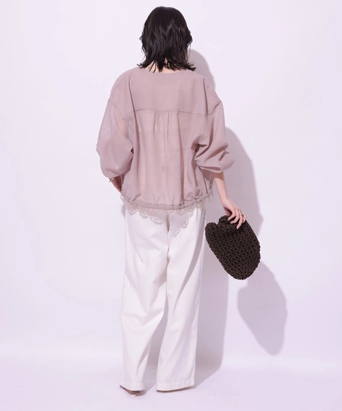 Arpege story(アルページュストーリー)の「テンセル混ドロストデニムパンツ(その他パンツ・レディース・ホワイト・2/1/0)」の5枚目の写真