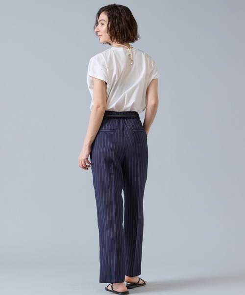 Liesse(リエス)の「麻調タックワイドストレートパンツ(その他パンツ・レディース・ネイビー/アイボリー・2/3)」の19枚目の写真