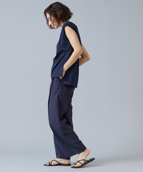 Liesse(リエス)の「麻調タックワイドストレートパンツ(その他パンツ・レディース・ネイビー/アイボリー・2/3)」の22枚目の写真