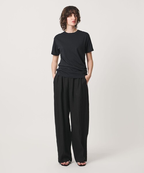 6（ロク）の「＜6(ROKU)＞コットンカシミヤ ベーシック Tシャツ 26SS（Tシャツ/カットソー・レディース・ホワイト/ブラック/ライトピンク・FREE）」の4枚目の写真