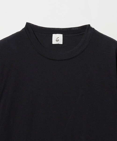 6（ロク）の「＜6(ROKU)＞コットンカシミヤ ベーシック Tシャツ 26SS（Tシャツ/カットソー・レディース・ホワイト/ブラック/ライトピンク・FREE）」の6枚目の写真