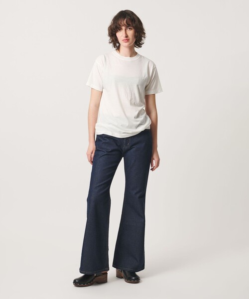 6（ロク）の「＜6(ROKU)＞コットンカシミヤ ベーシック Tシャツ 26SS（Tシャツ/カットソー・レディース・ホワイト/ブラック/ライトピンク・FREE）」の13枚目の写真