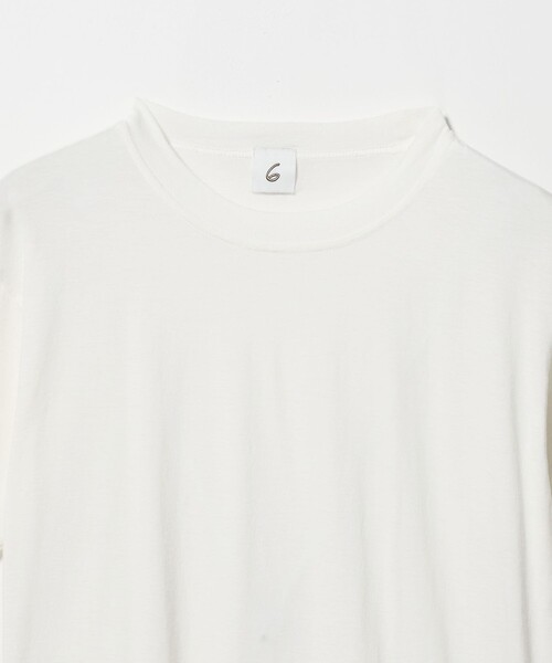 6（ロク）の「＜6(ROKU)＞コットンカシミヤ ベーシック Tシャツ 26SS（Tシャツ/カットソー・レディース・ホワイト/ブラック/ライトピンク・FREE）」の15枚目の写真