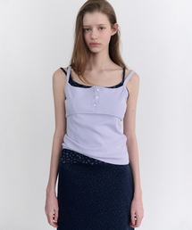 Popo three button sleeveless (lavender)