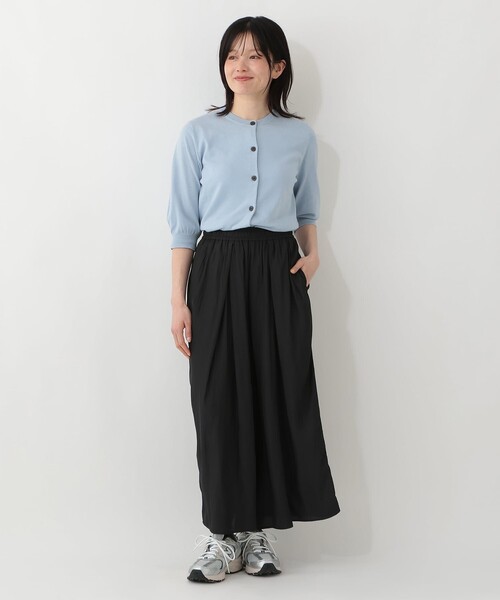 Afternoon Tea(アフタヌーンティー)の「マットサテンスカーチョ(その他パンツ・レディース・ライトブラウン/ネイビー/ダークグレー・MEDIUM)」の4枚目の写真