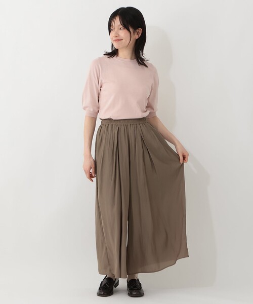 Afternoon Tea(アフタヌーンティー)の「マットサテンスカーチョ(その他パンツ・レディース・ライトブラウン/ネイビー/ダークグレー・MEDIUM)」の8枚目の写真