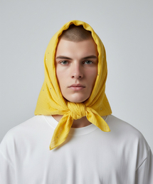BORN SLIPPY（ボーンスリッピー）の「Crystal Stud Drift Scarf (Lemon Glow)（バンダナ/スカーフ）」