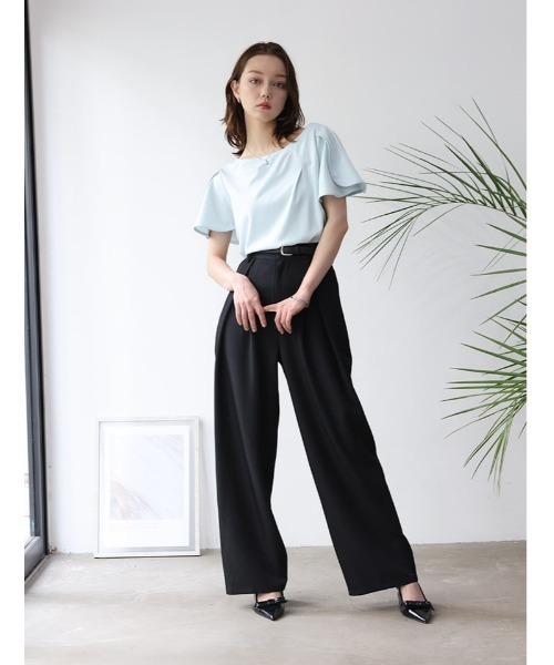 fifth（フィフス）の「【接触冷感】ドレープトップス（Tシャツ/カットソー・レディース・ミント/ネイビー/ホワイト・M）」の7枚目の写真