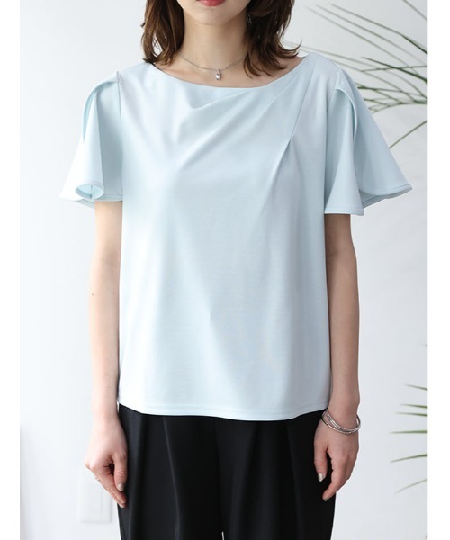 fifth（フィフス）の「【接触冷感】ドレープトップス（Tシャツ/カットソー・レディース・ミント/ネイビー/ホワイト・M）」の8枚目の写真