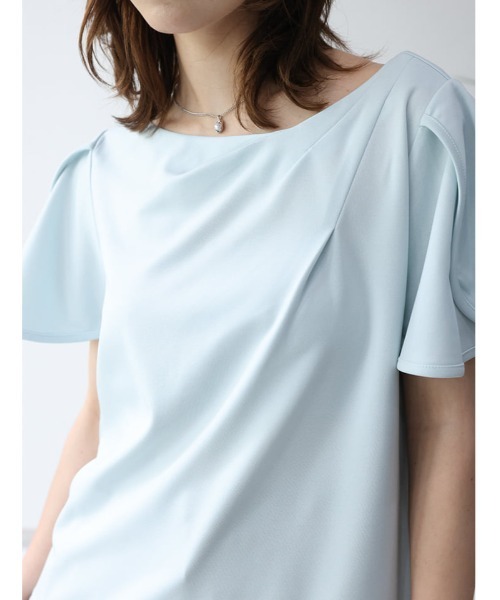 fifth（フィフス）の「【接触冷感】ドレープトップス（Tシャツ/カットソー・レディース・ミント/ネイビー/ホワイト・M）」の11枚目の写真