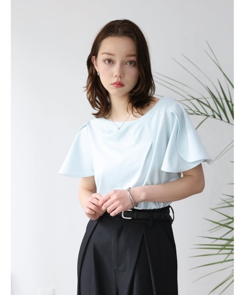 fifth（フィフス）の「【接触冷感】ドレープトップス（Tシャツ/カットソー・レディース・ミント/ネイビー/ホワイト・M）」の14枚目の写真