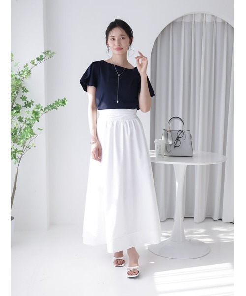 fifth（フィフス）の「【接触冷感】ドレープトップス（Tシャツ/カットソー・レディース・ミント/ネイビー/ホワイト・M）」の19枚目の写真