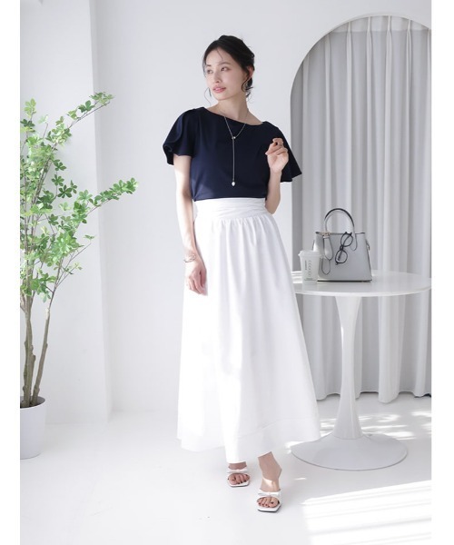 fifth（フィフス）の「【接触冷感】ドレープトップス（Tシャツ/カットソー・レディース・ミント/ネイビー/ホワイト・M）」の20枚目の写真