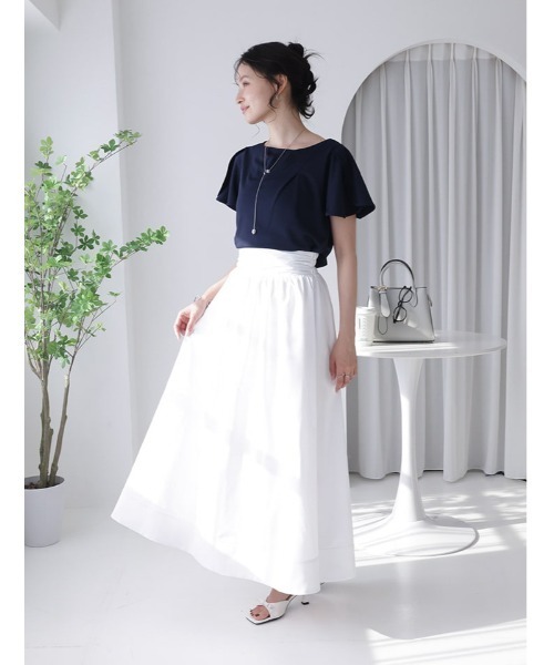 fifth（フィフス）の「【接触冷感】ドレープトップス（Tシャツ/カットソー・レディース・ミント/ネイビー/ホワイト・M）」の21枚目の写真