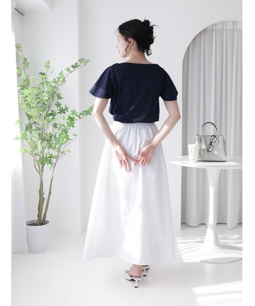 fifth（フィフス）の「【接触冷感】ドレープトップス（Tシャツ/カットソー・レディース・ミント/ネイビー/ホワイト・M）」の22枚目の写真
