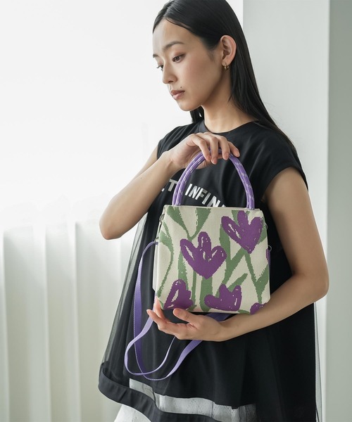 mili an deni(ミリアンデニ)の「2WAYカラフルロープニットトートバッグ(トートバッグ・レディース・ブルー/グリーン/パープル/ブラック・F)」の15枚目の写真