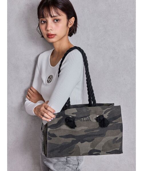 GYDA(ジェイダ)の「GYDAロープMトートBAG(トートバッグ・レディース・ブラック・FREE)」の3枚目の写真