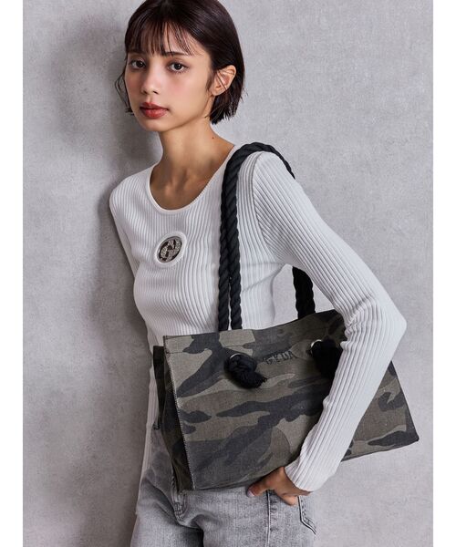 GYDA(ジェイダ)の「GYDAロープMトートBAG(トートバッグ・レディース・ブラック・FREE)」の4枚目の写真