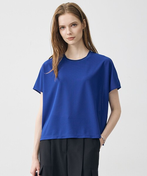 ICB(アイシービー)の「ジョーゼットライクジャージー 半袖プルオーバー(Tシャツ/カットソー・レディース・アイボリー系/ブラック系/ブルー系・LARGE/X-LARGE)」の3枚目の写真