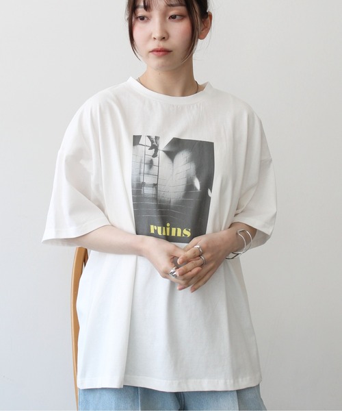 Meli rich（メリーリッチ）の「フォトプリントカラーロゴＴシャツ（Tシャツ/カットソー・レディース・ピンク/ブルー/イエロー/グリーン・FREE）」の21枚目の写真