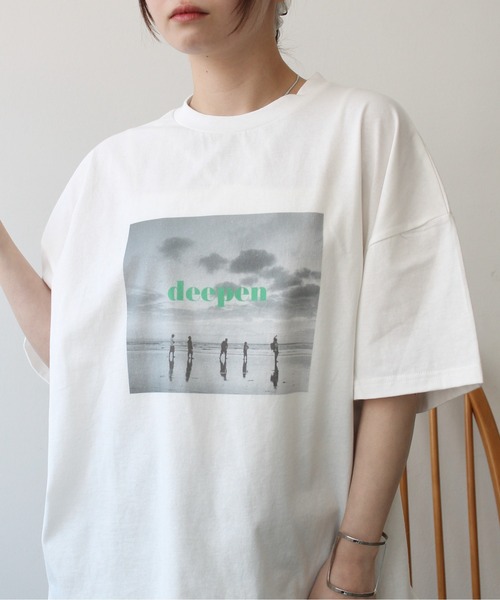 Meli rich（メリーリッチ）の「フォトプリントカラーロゴＴシャツ（Tシャツ/カットソー・レディース・ピンク/ブルー/イエロー/グリーン・FREE）」の17枚目の写真