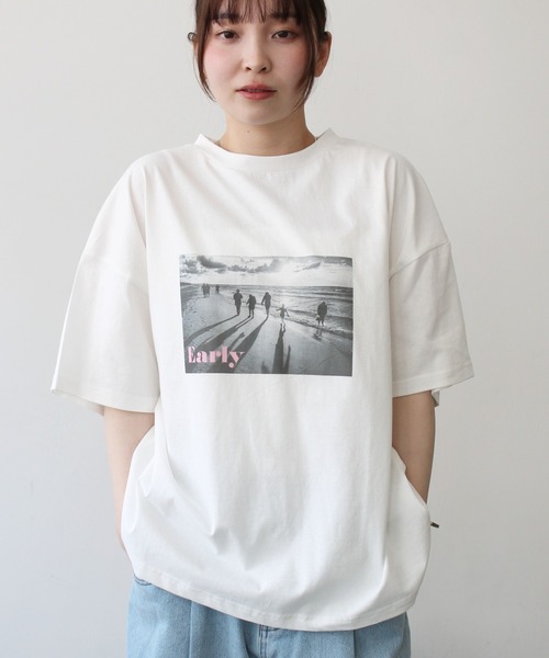 Meli rich（メリーリッチ）の「フォトプリントカラーロゴＴシャツ（Tシャツ/カットソー・レディース・ピンク/ブルー/イエロー/グリーン・FREE）」の10枚目の写真