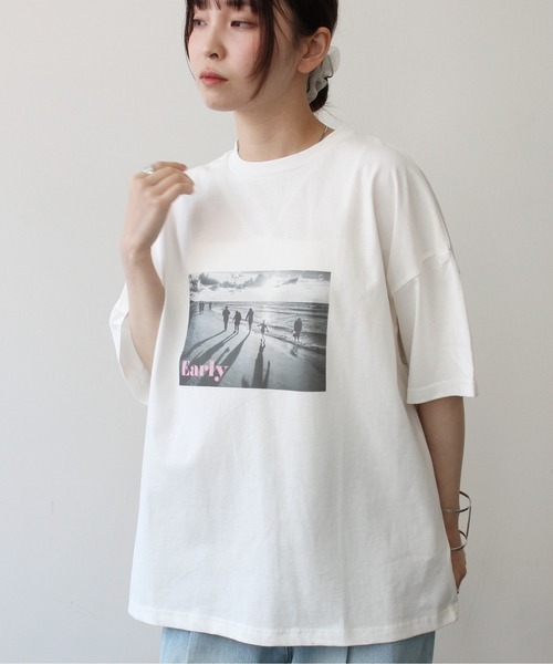 Meli rich（メリーリッチ）の「フォトプリントカラーロゴＴシャツ（Tシャツ/カットソー・レディース・ピンク/ブルー/イエロー/グリーン・FREE）」の11枚目の写真