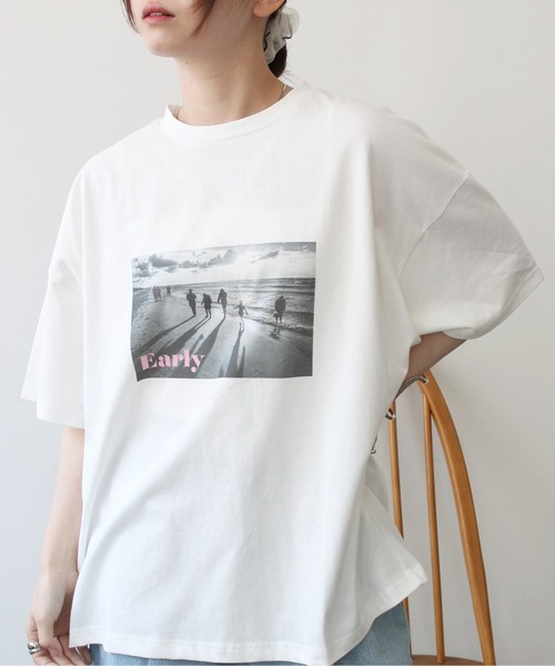 Meli rich（メリーリッチ）の「フォトプリントカラーロゴＴシャツ（Tシャツ/カットソー・レディース・ピンク/ブルー/イエロー/グリーン・FREE）」の12枚目の写真