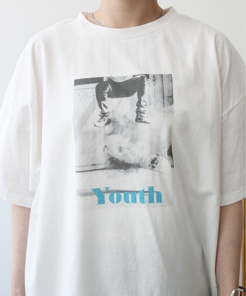 Meli rich（メリーリッチ）の「フォトプリントカラーロゴＴシャツ（Tシャツ/カットソー・レディース・ピンク/ブルー/イエロー/グリーン・FREE）」の7枚目の写真