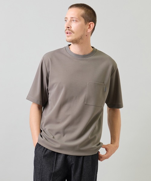 UNION STATION(ユニオンステーション)の「梨地ポンチポケットTシャツ<ストレッチ・マシンウォッシャブル>(Tシャツ/カットソー・メンズ・ブルー/ブラック/ピンク/ホワイト/グレー・LL/L/M)」の3枚目の写真