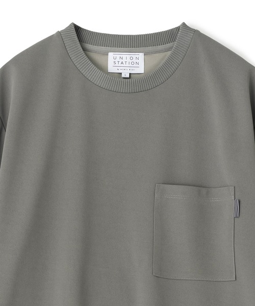 UNION STATION(ユニオンステーション)の「梨地ポンチポケットTシャツ<ストレッチ・マシンウォッシャブル>(Tシャツ/カットソー・メンズ・ブルー/ブラック/ピンク/ホワイト・LL/L/M)」の14枚目の写真