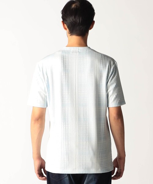 NICOLE CLUB FOR MEN(ニコルクラブフォーメン)の「ブリスターチェックVネック半袖プルオーバー(Tシャツ/カットソー・メンズ・チャコールグレー/ホワイト/その他2/その他3・L/XL/M)」の9枚目の写真