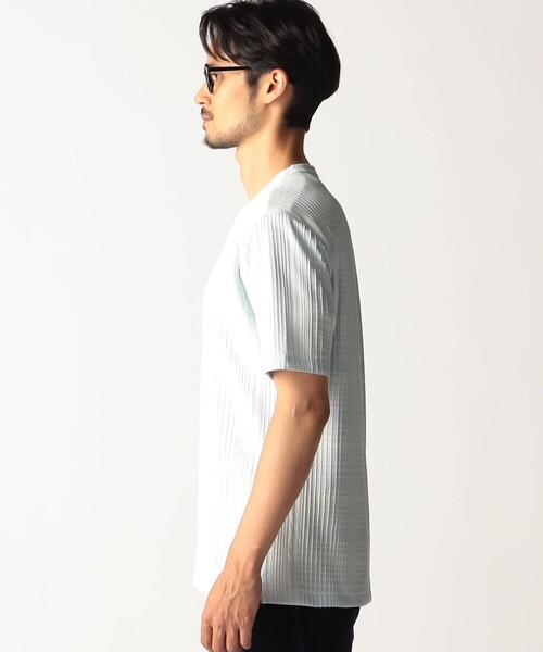 NICOLE CLUB FOR MEN(ニコルクラブフォーメン)の「ブリスターチェックVネック半袖プルオーバー(Tシャツ/カットソー・メンズ・チャコールグレー/ホワイト/その他2/その他3・L/XL/M)」の10枚目の写真