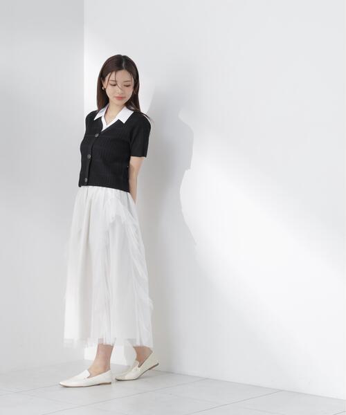 PROPORTION BODY DRESSING(プロポーションボディドレッシング)の「変わり編み襟付きニットトップス / 1216270602(ニット/セーター・レディース・ホワイト/ブラック/グレー系その他・FREE)」の7枚目の写真