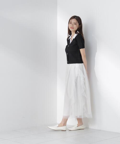 PROPORTION BODY DRESSING(プロポーションボディドレッシング)の「変わり編み襟付きニットトップス / 1216270602(ニット/セーター・レディース・ホワイト/ブラック/グレー系その他・FREE)」の11枚目の写真