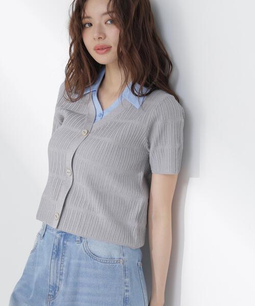 PROPORTION BODY DRESSING(プロポーションボディドレッシング)の「変わり編み襟付きニットトップス / 1216270602(ニット/セーター・レディース・ホワイト/ブラック/グレー系その他・FREE)」の16枚目の写真