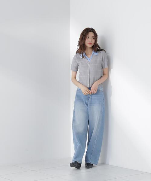 PROPORTION BODY DRESSING(プロポーションボディドレッシング)の「変わり編み襟付きニットトップス / 1216270602(ニット/セーター・レディース・ホワイト/ブラック/グレー系その他・FREE)」の18枚目の写真