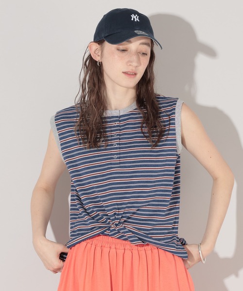 GEORGE'S（ジョージズ）の「2WAYヘンリーノースリーブPO（Tシャツ/カットソー・レディース・オフホワイト/ブラック/ネイビー系/ブルー系その他/イエロー系その他・FREE）」の6枚目の写真