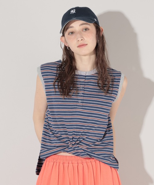 GEORGE'S（ジョージズ）の「2WAYヘンリーノースリーブPO（Tシャツ/カットソー・レディース・オフホワイト/ブラック/ネイビー系/ブルー系その他/イエロー系その他・FREE）」の7枚目の写真