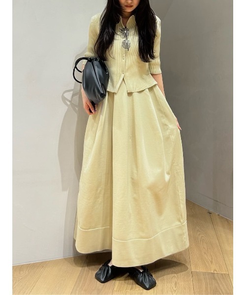 STYLEMIXER(スタイルミキサー)の「【ベストセラー】2ピースハーフスリーブポロニットワンピース(ワンピース・レディース・オレンジ/ベージュ/ネイビー・SMALL/MEDIUM)」の2枚目の写真