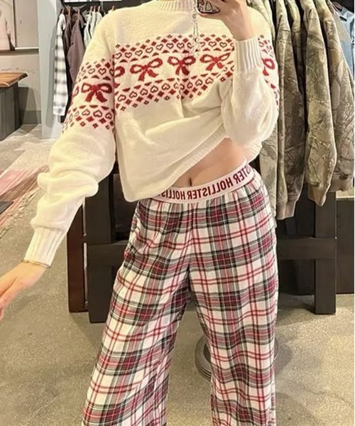 AsheKsha(アシクシャ)の「アメリカンヴィンテージ赤チェック柄ゆったりカジュアルワイドパンツ(その他パンツ・レディース・マルチ・F)」の10枚目の写真
