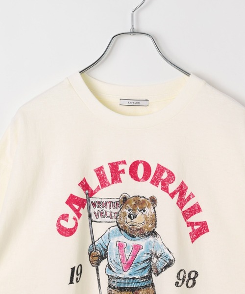 BAYFLOW(ベイフロー)の「レトロスポーツアニマルTEE(Tシャツ/カットソー・メンズ・チャコール/ピンク/オフホワイト/ブラウン・MEDIUM/LARGE)」の7枚目の写真