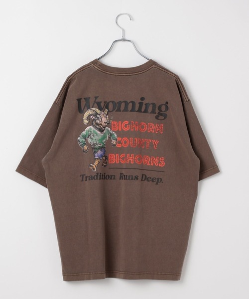BAYFLOW(ベイフロー)の「レトロスポーツアニマルTEE(Tシャツ/カットソー・メンズ・チャコール/ピンク/オフホワイト/ブラウン・MEDIUM/LARGE)」の13枚目の写真