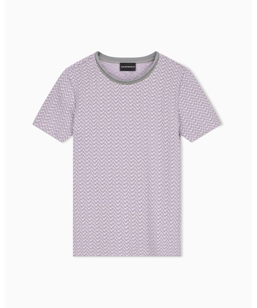 EMPORIO ARMANI(エンポリオアルマーニ)の「【エンポリオ アルマーニ】幾何学模様 クルーネック ジャカード 半袖 ニットトップス(ニット/セーター・レディース・グレー系その他・SMALL/MEDIUM)」の3枚目の写真